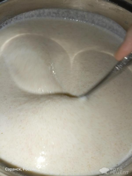 Рецепт: Каша из Полбяной манки - На цельном молоке, со сливочным маслом. Рецепт: Каша из Полбяной манки - На цельном молоке, со сливочным маслом.
