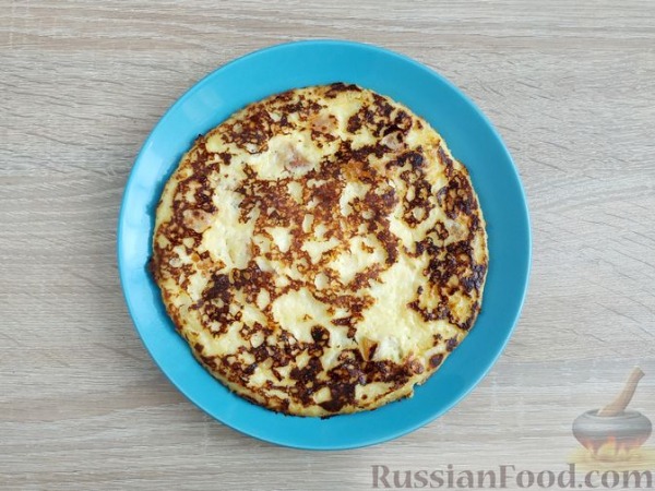 Сладкий омлет с творогом и курагой Сладкий омлет с творогом и курагой