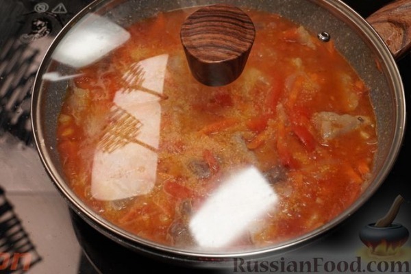 Кускус с овощами и мясом, на сковороде Кускус с овощами и мясом, на сковороде
