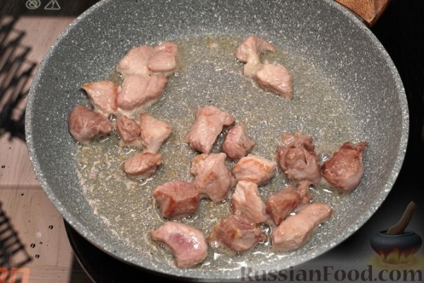 Кускус с овощами и мясом, на сковороде Кускус с овощами и мясом, на сковороде