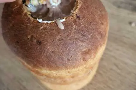 Сливочный кулич с начинкой Сливочный кулич с начинкой