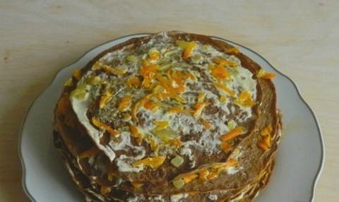 Печеночный торт из свиной печени классический Печеночный торт из свиной печени классический