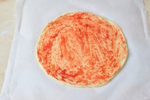 Пицца с копченой колбасой Пицца с копченой колбасой