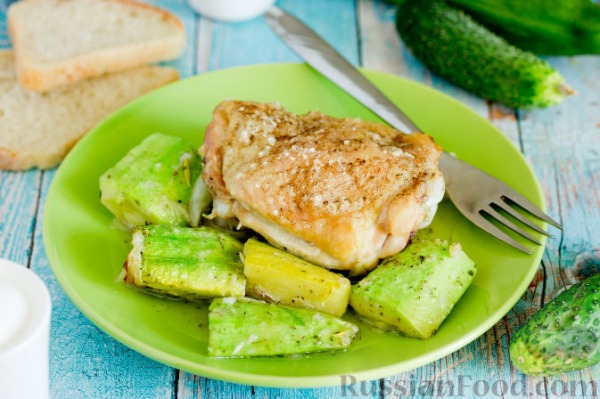 Курица с кабачками в духовке Курица с кабачками в духовке