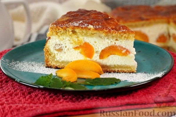Пирог с творогом и абрикосами Пирог с творогом и абрикосами