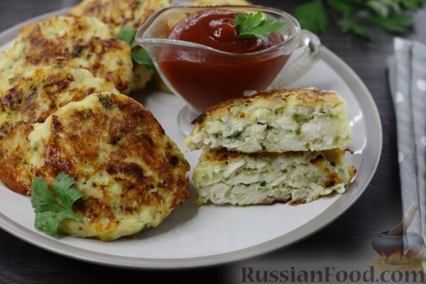 Рубленые куриные котлеты с сыром, запечённые в духовке Рубленые куриные котлеты с сыром, запечённые в духовке