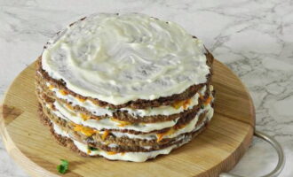 Печеночный торт из куриной печени Печеночный торт из куриной печени