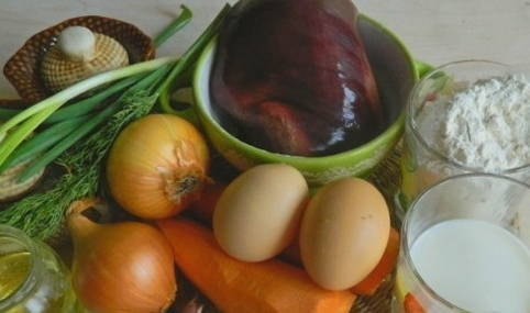 Печеночный торт из свиной печени классический Печеночный торт из свиной печени классический