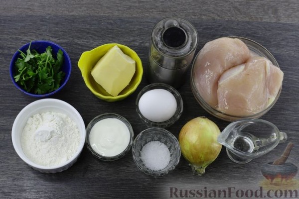 Рубленые куриные котлеты с сыром, запечённые в духовке Рубленые куриные котлеты с сыром, запечённые в духовке