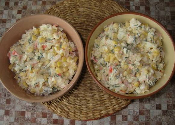 Крабовый салат классический Крабовый салат классический