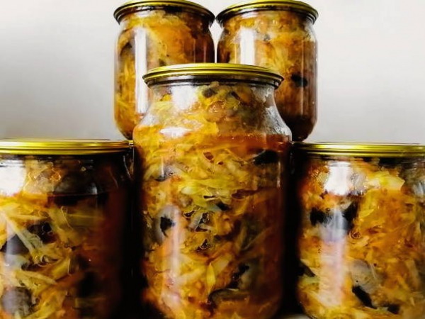 Солянка с капустой и грибами на зиму в банках Солянка с капустой и грибами на зиму в банках