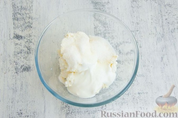 Десерт из творога, с малиной и печеньем Десерт из творога, с малиной и печеньем