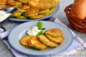 Кабачки в пивном кляре (без яиц)
