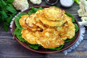 Оладьи из цветной капусты, с сыром