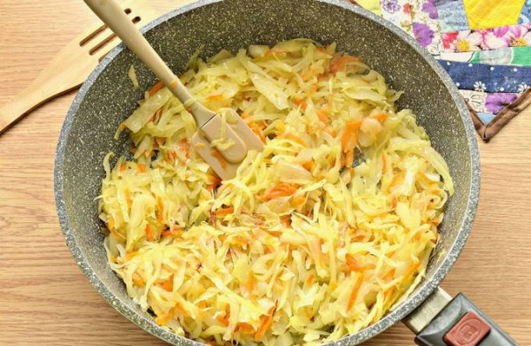 Тушеная капуста на сковороде классическая Тушеная капуста на сковороде классическая