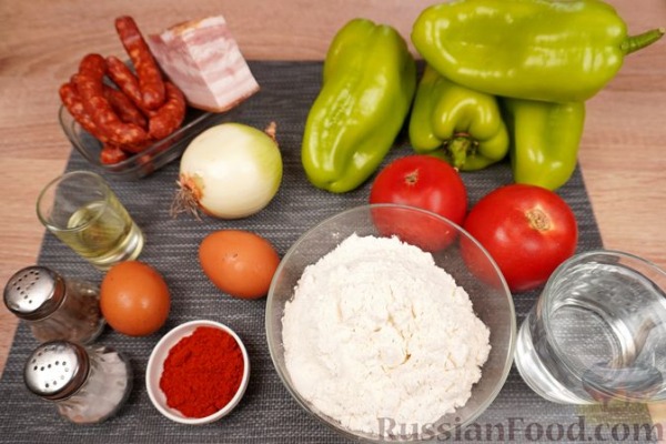 Лечо с колбасками и клёцками Лечо с колбасками и клёцками