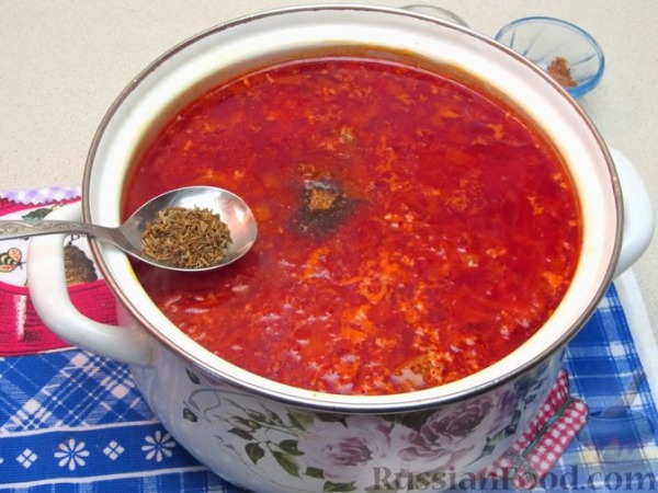 Борщ со свининой и квашеной капустой Борщ со свининой и квашеной капустой