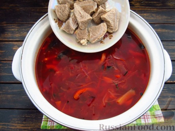 Борщ с баклажанами и говядиной Борщ с баклажанами и говядиной