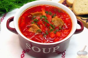 Борщ со свининой и квашеной капустой