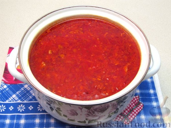 Борщ со свининой и квашеной капустой Борщ со свининой и квашеной капустой