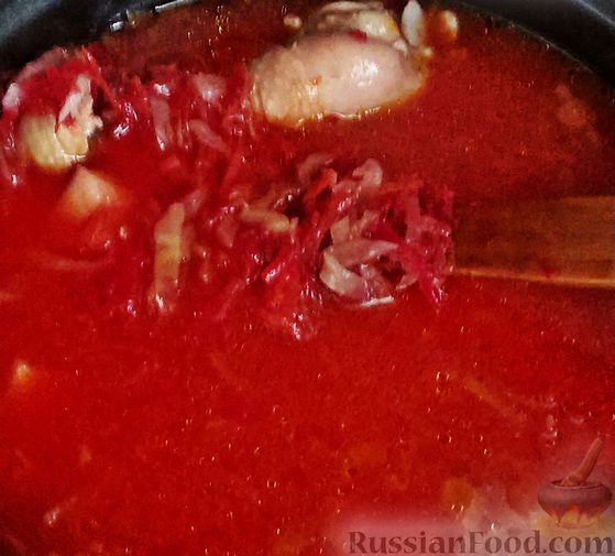 Борщ с курицей