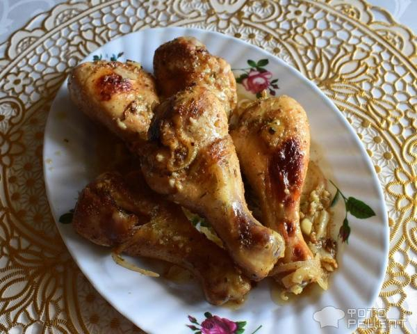 Рецепт: Куриные голени с грузинскими травами - запечённые в духовке Рецепт: Куриные голени с грузинскими травами - запечённые в духовке