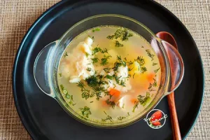 Суп с индейкой и сырными клёцками