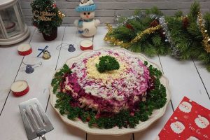 Селедка под шубой без картошки