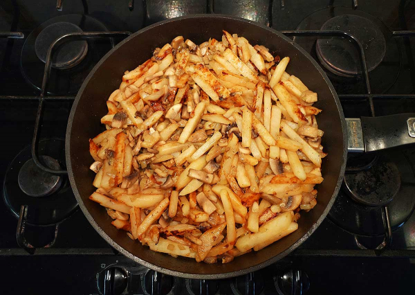 Жареная картошка с грибами