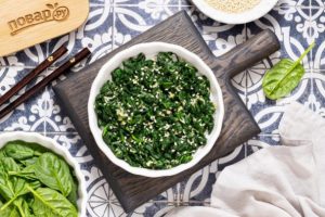 Корейская закуска из шпината