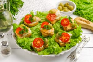Канапе с креветками