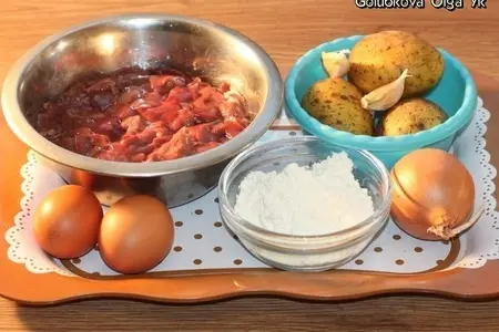Лепешки из куриной печени с картофелем