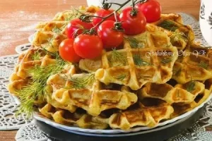 Картофельные вафли с сыром