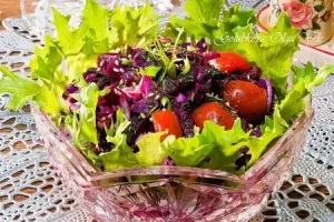 Салат мясной с красной фасолью
