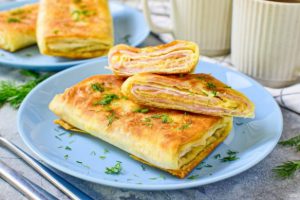 Лаваш с ветчиной и сыром