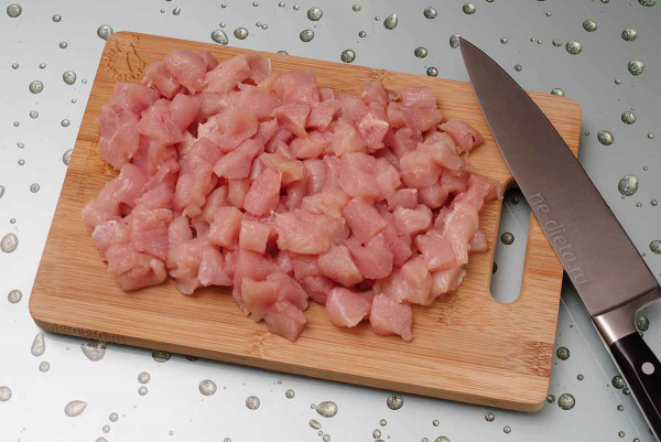 Паста с курицей и козьим сыром