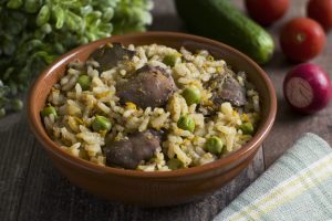Плов с куриной печенью